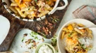 Cremet pasta med butternut, hytteost og timian