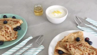 Lactosevrije pannenkoeken met bosbes