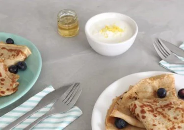 Lactose-free blueberry pancakes