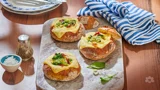 Havarti Cheese and Baked Eggs in Bread bowls