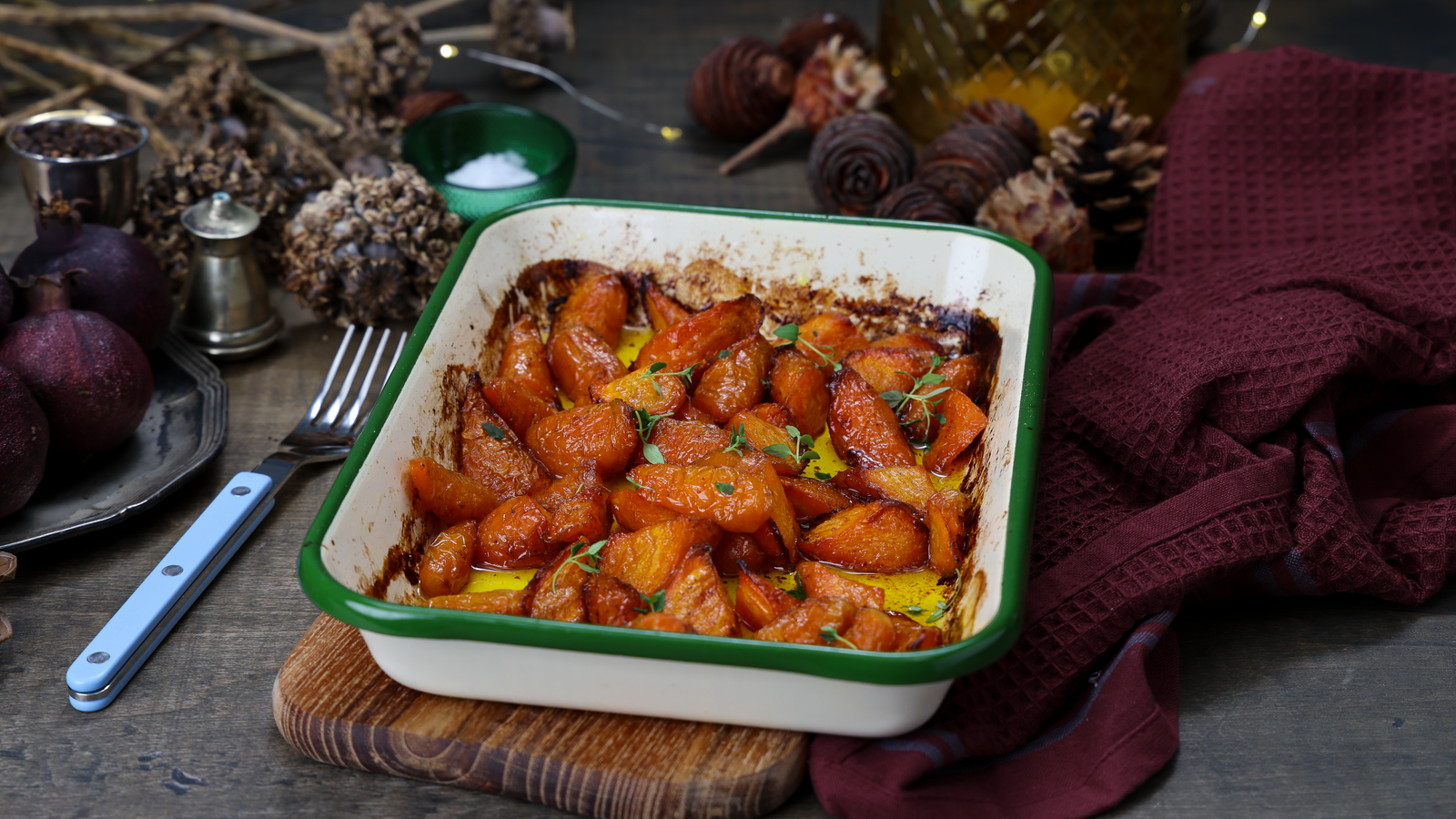 Honey-glazed carrots