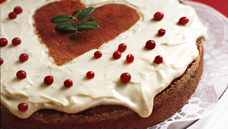 Lingon- och solrosfrökaka