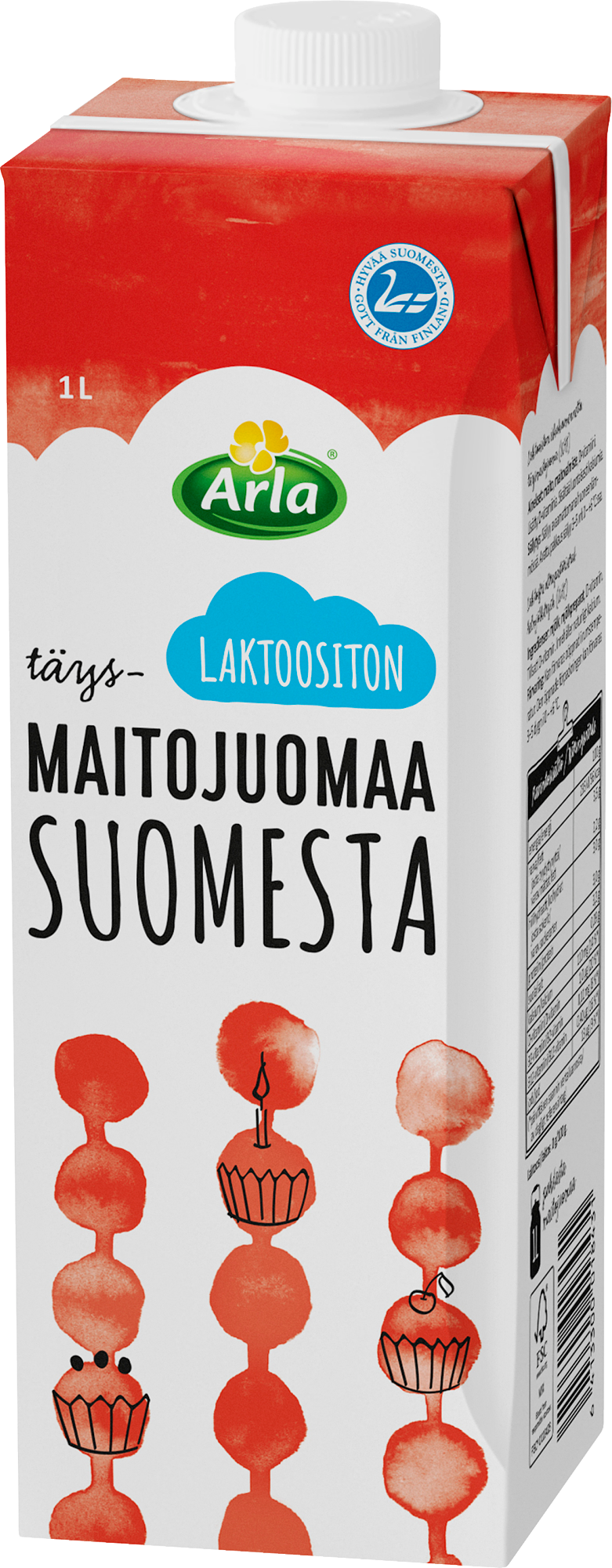 Arla Laktoositon Täysmaitojuoma Suomi 1L (UHT)