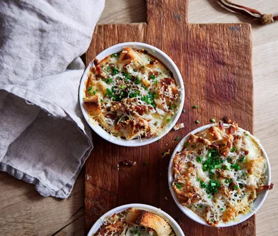 Mature Cheddar Bread Cups with Eggs & Bacon
