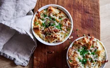 Bread Cups with Cheddar, Eggs & Bacon