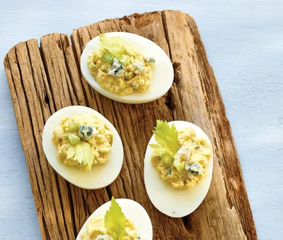 Blue Cheese Devilled Eggs