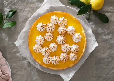 Zitronen-Baiser-Torte