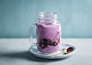 Hallonsmoothie med blåbär och citron