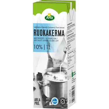 Arla Pro ruokakerma 10% laktoositon 1L (UHT)