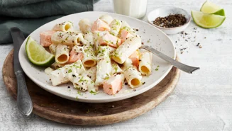 Laxpasta med lime