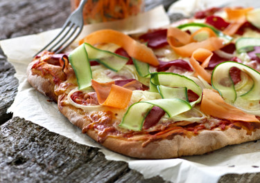 Pizza med grillet peberfrugt