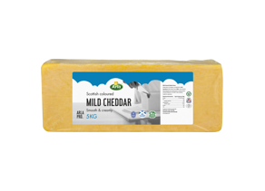 Arla Pro Scottish Mild Coloured Cheddar Cheese Block 5kg