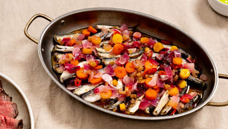 Hiilimuikkuja Escabeche