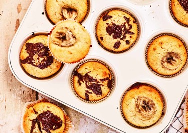 Suklaa-banaanimuffinssit