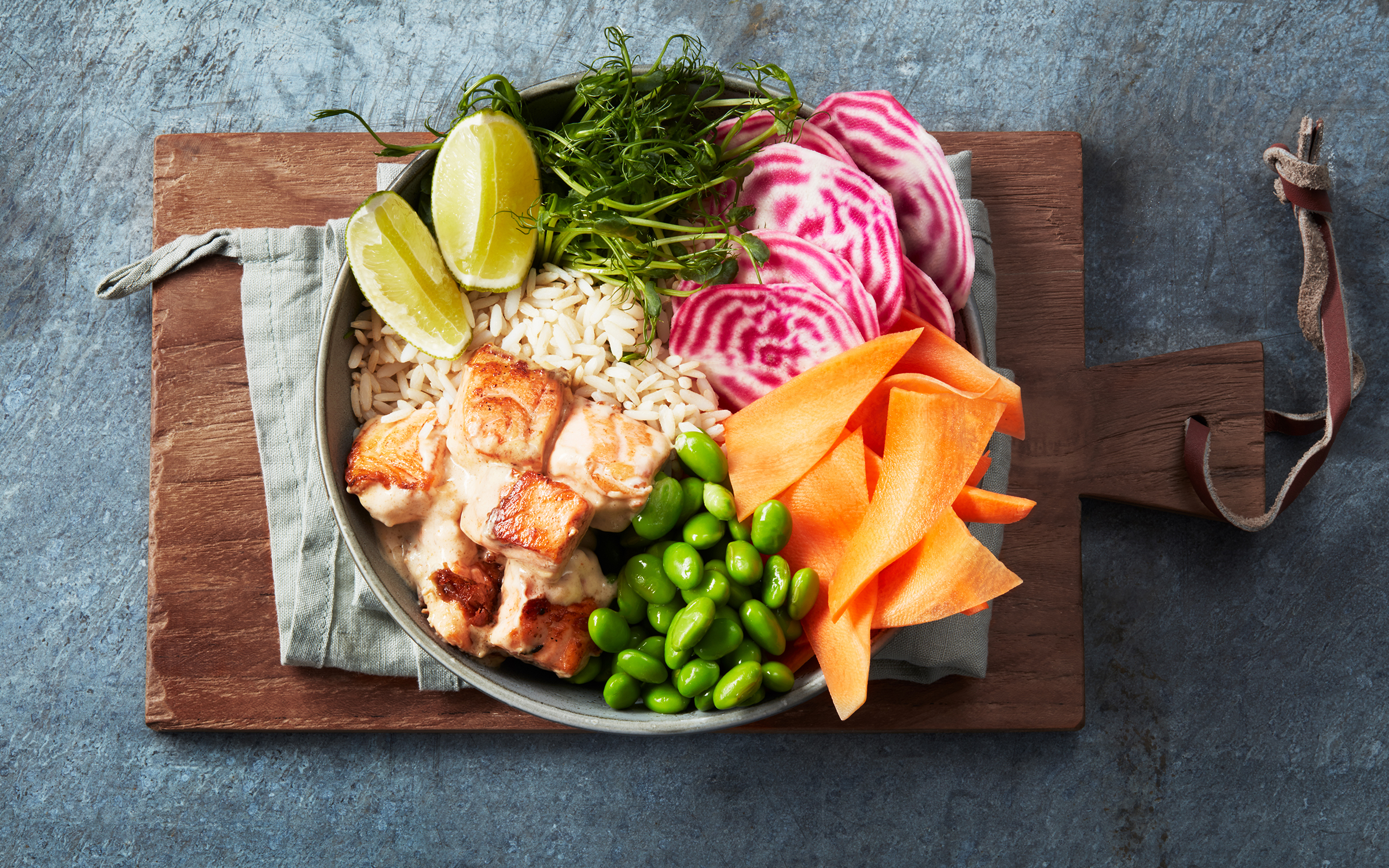 Salmon rice bowl 