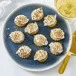 Biscuits with lemon curd and meringue