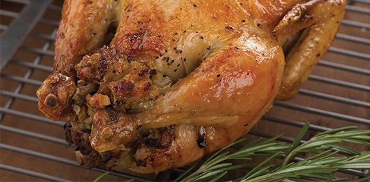 Cornish Game Hen Stuffed with Sausage and Tre Stelle® Grana Padano