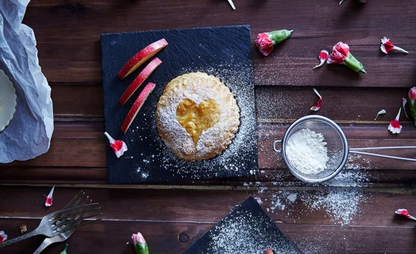 Sweet Pastries with Creamy White & Dried Fruit