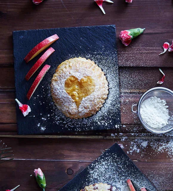 Sweet Pastries with Double Cream Brie & Dried Fruit
