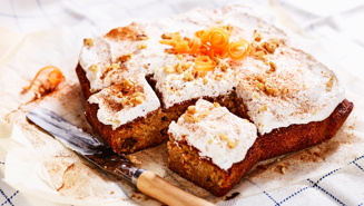Carrot cake with cream cheese frosting