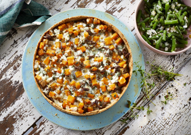 Rustik tærte med butternutsquash