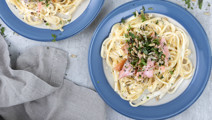 Pasta med rökt lax