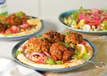 Kicking Kofta Hummus Bowl