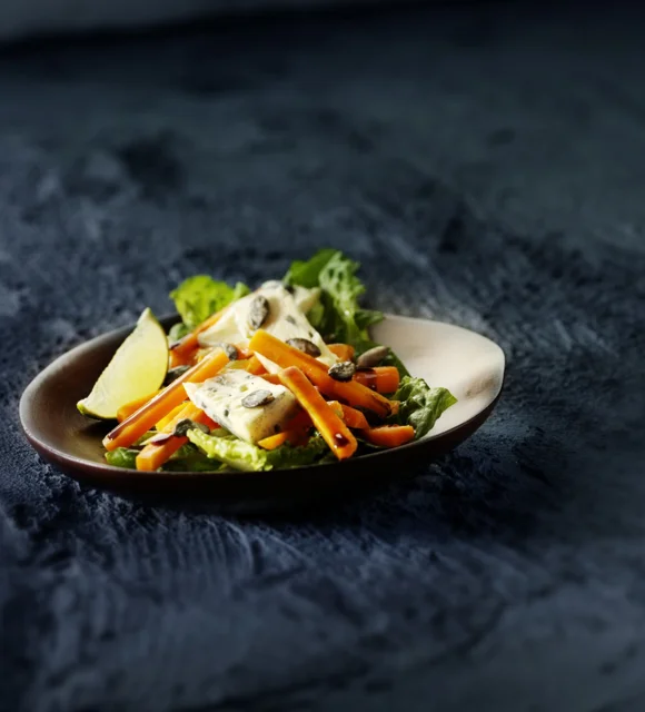 Marinated carrots with pumpkin seeds
