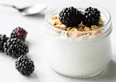 Caramel Cream with Sugared Blackcurrant