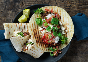 Burrito med bönor och kokosris