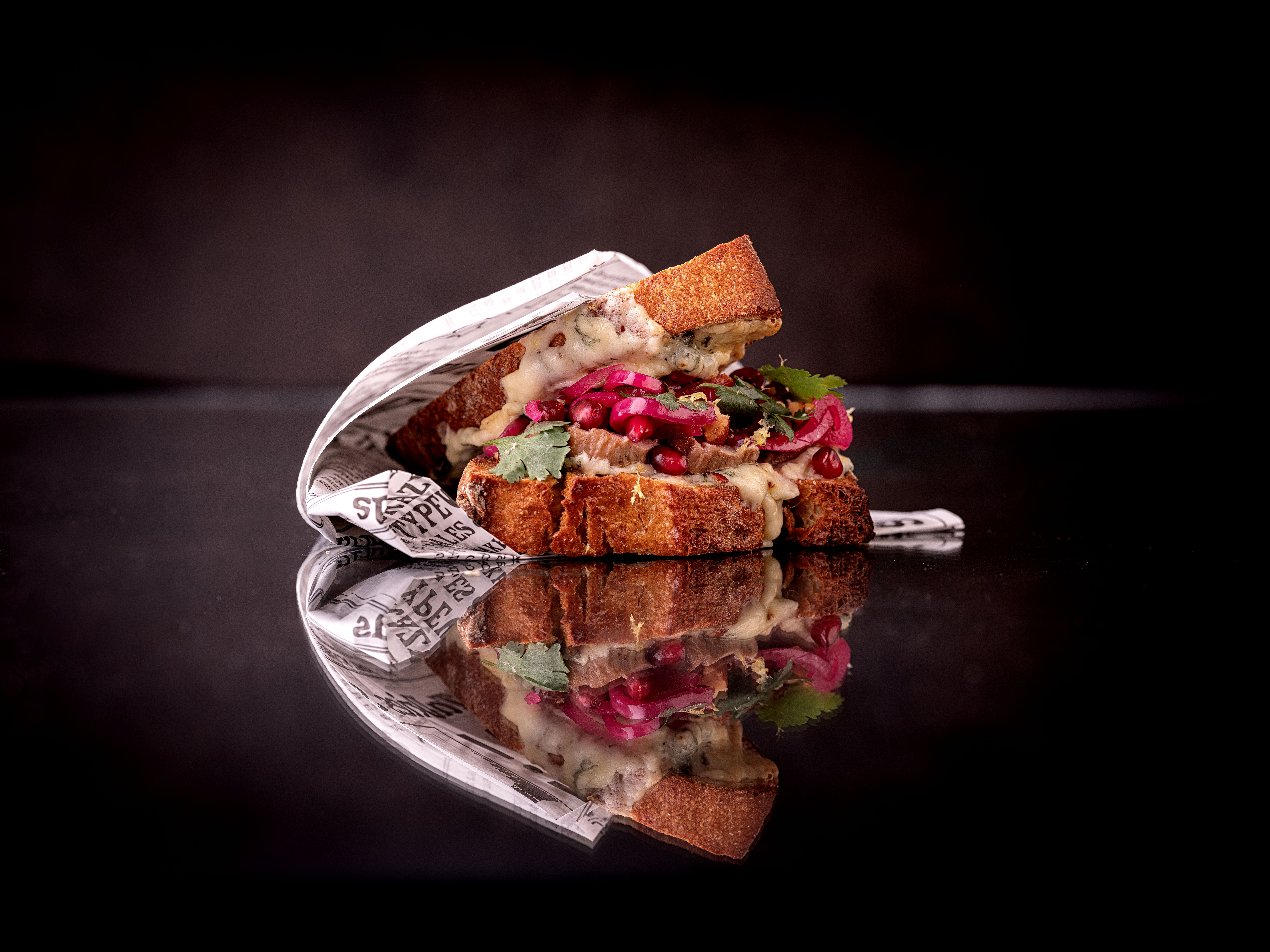 Gourmet τοστ με μπλε τυρί