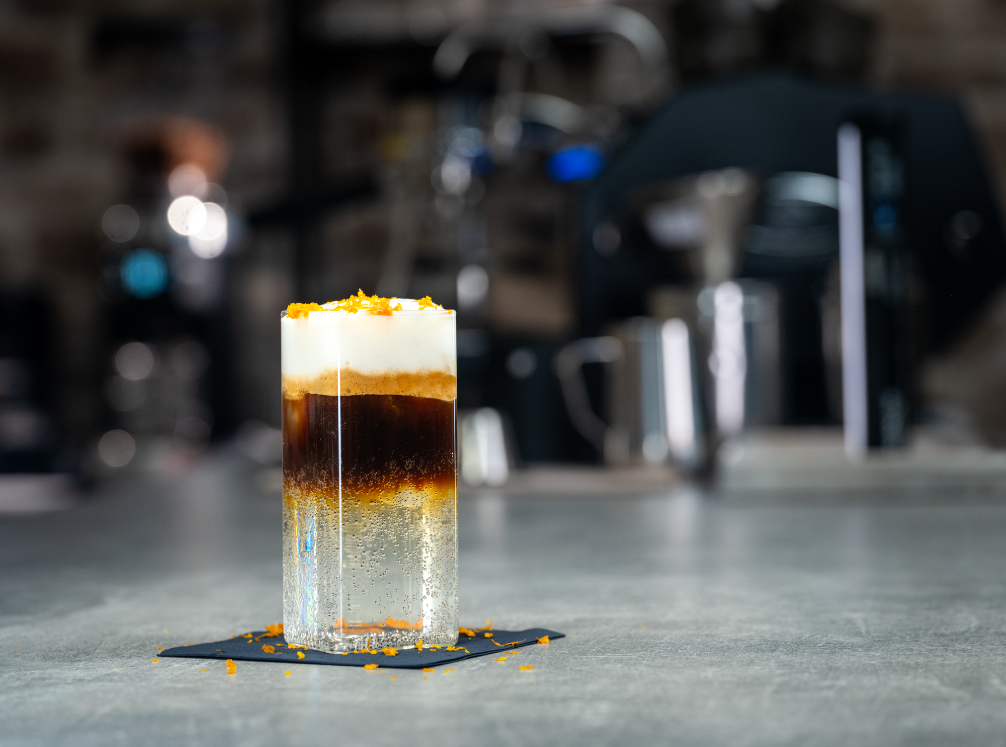 Orange blossom espresso tonic