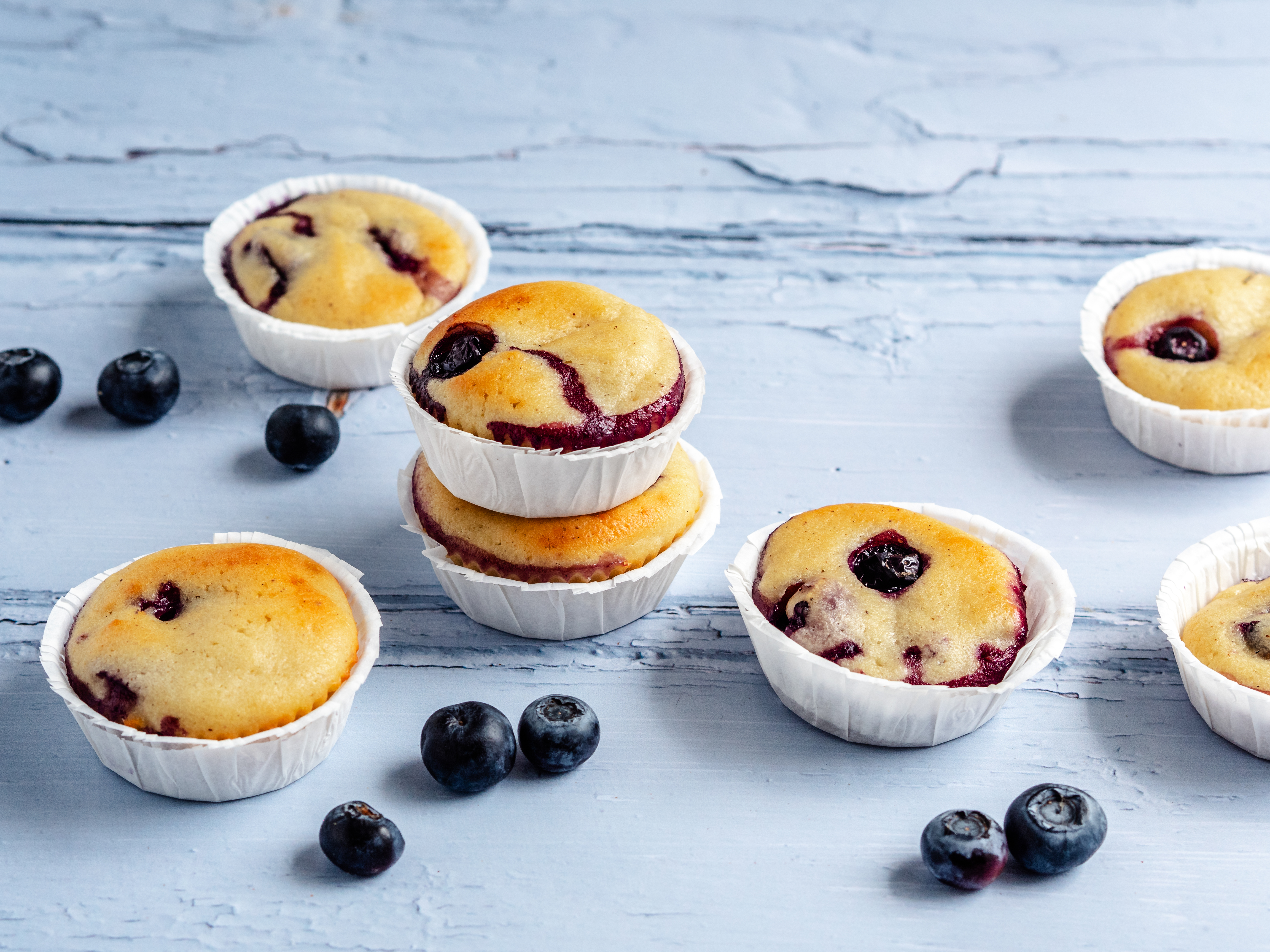 Protein-Muffins mit Heidelbeeren Rezept | Arla - Rezept
