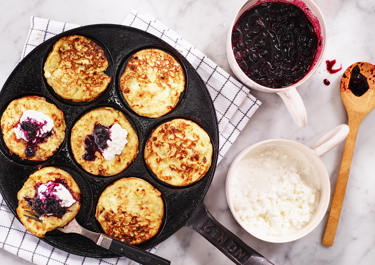 Mini-eiwitpannenkoekjes