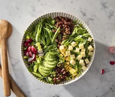 SUMMER SALAD WITH JALAPEÑO-RANCH DRESSING
