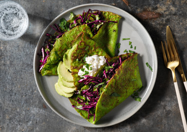 Spenatpannkaka med cottage cheese