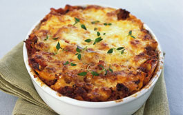 Lasagne med mumstäcke
