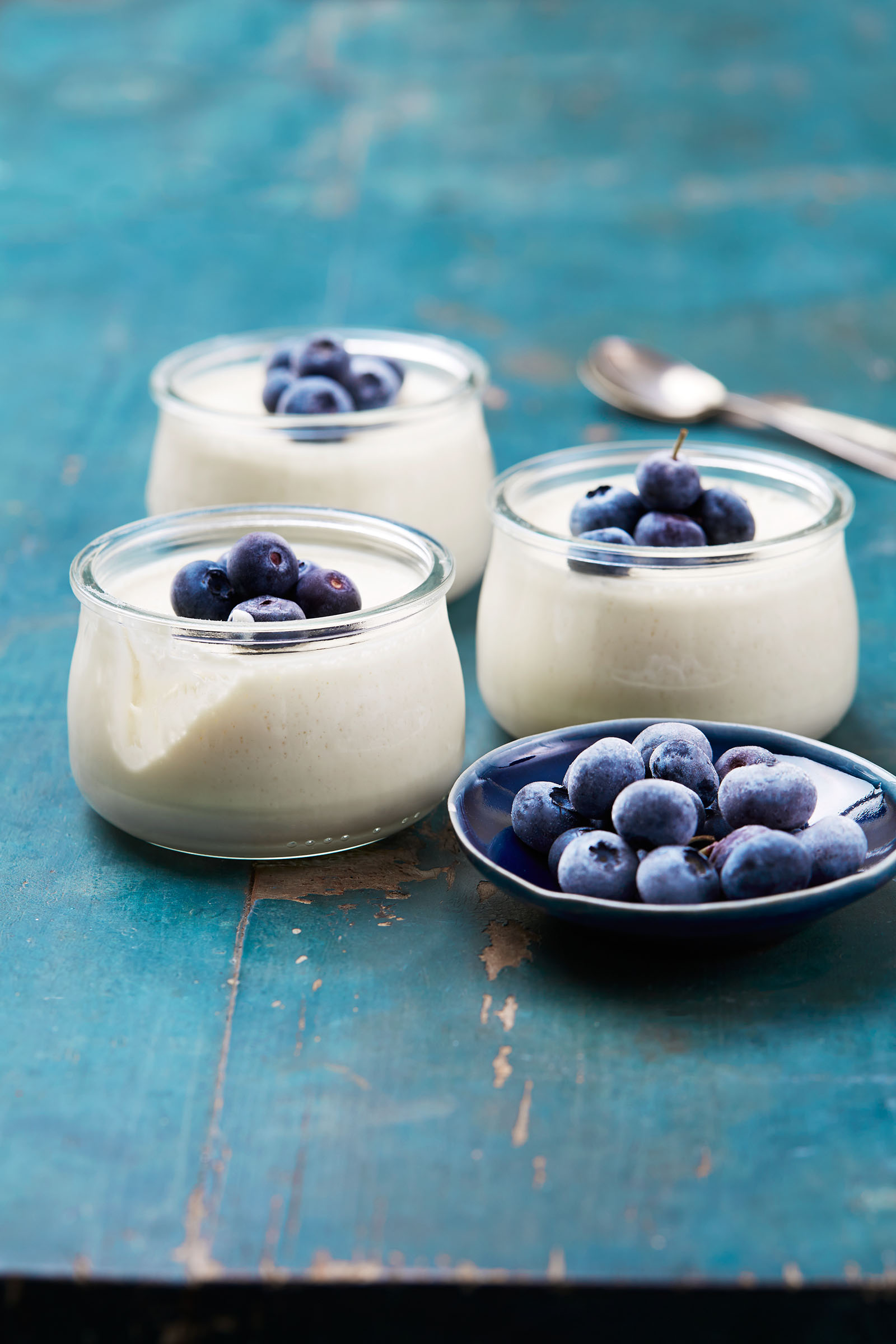 Joghurt Panna Cotta mit Blaubeeren Rezept | Arla - Rezept