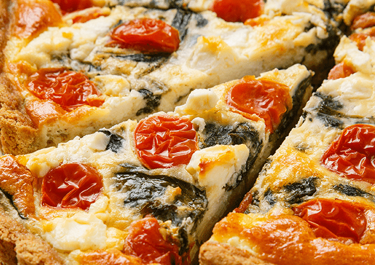 Quiche de tomates cherry