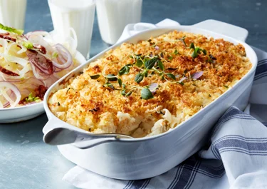 Makaronilåda med timjan och panko