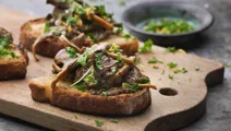 Svampsmörgås med gremolata