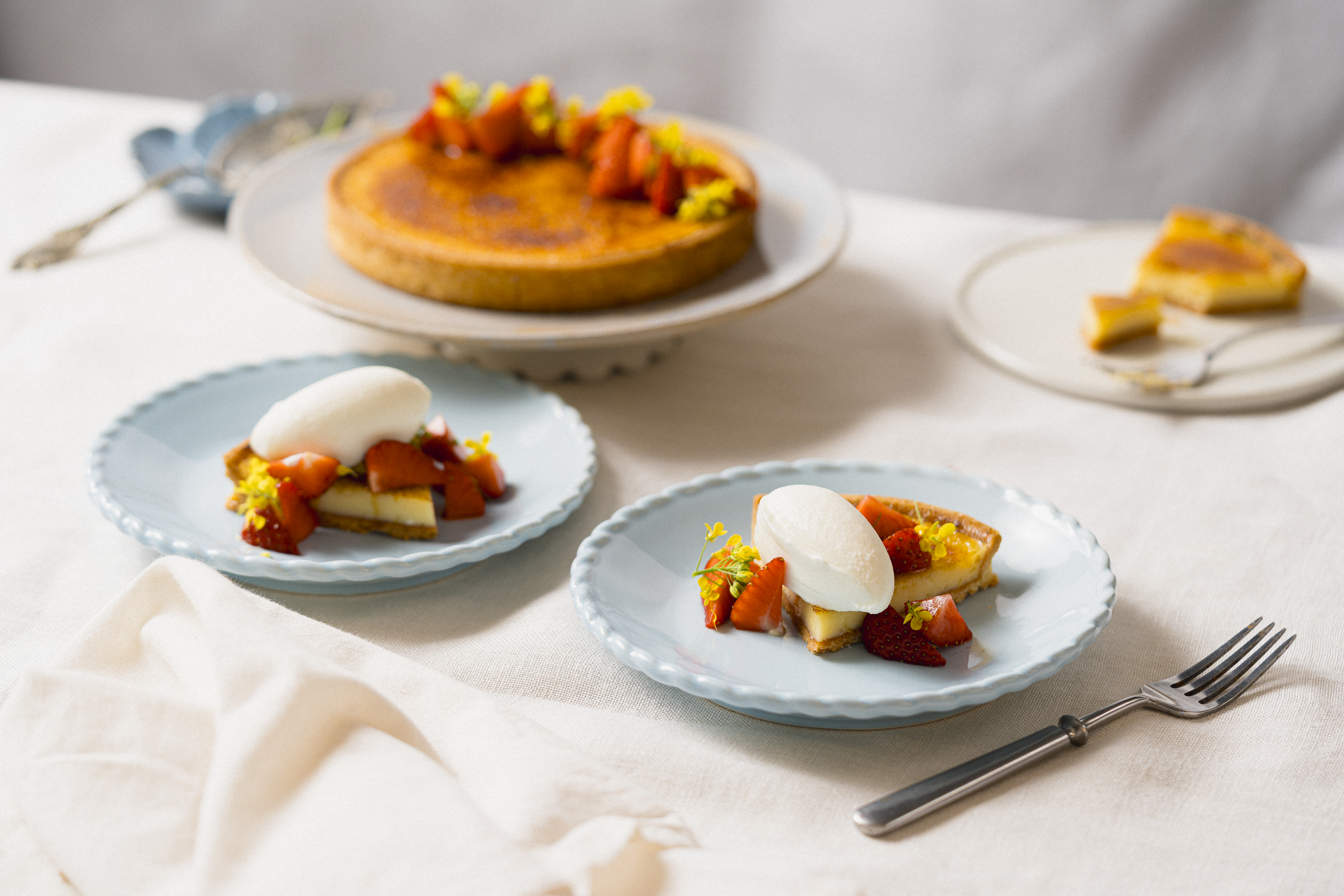 Lemon pie ja pina colada -sorbettia