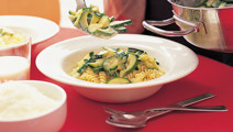 Stekt zucchini med timjan