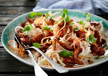 Kålsalat med kylling i hoisinsauce