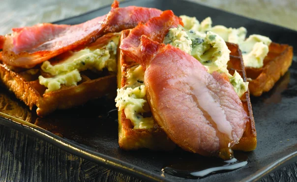 Bacon, Waffles & Blue Cheese