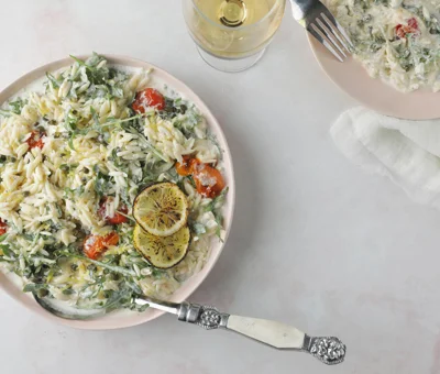 Creamy Garlic & Herb Lemon Orzo