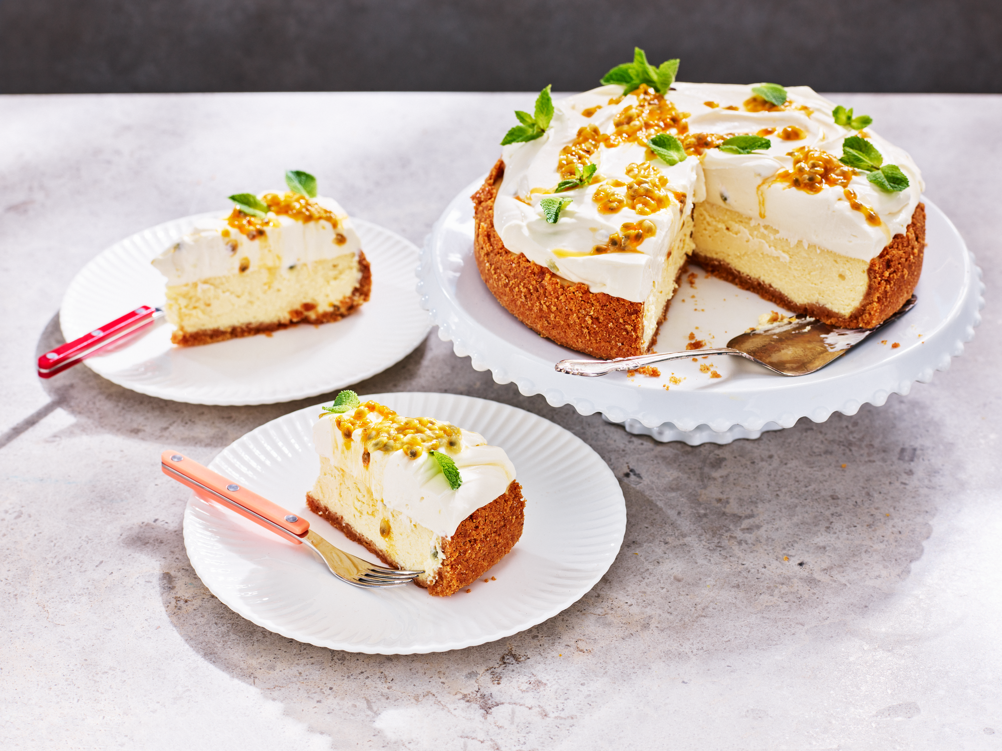 Passionsfruktscheesecake