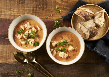 Fish soup with tomatoes