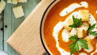 Crema de tomate y Arla Queso de untar Natural