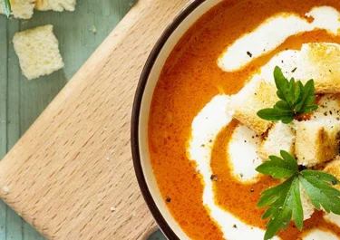 Crema de tomate y Arla Queso de untar Natural